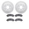 2502-48054 Geoperformance Drilled/Slotted Rotors w/5000 Advanced Brake Pads Kit, 2002-2014 GM, Position: Rear - image 1