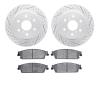 2502-48062 Geoperformance Drilled/Slotted Rotors w/5000 Advanced Brake Pads Kit, 2007-2014 GM, Position: Rear - image 1