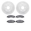 2502-48080 Geoperformance Drilled/Slotted Rotors w/5000 Advanced Brake Pads Kit, 2009-2020 GM, Position: Front - image 1