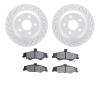 2502-52006 Geoperformance Drilled/Slotted Rotors w/5000 Advanced Brake Pads Kit, 1998-2002 GM, Position: Rear - image 1