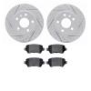 2502-53010 Geoperformance Drilled/Slotted Rotors w/5000 Advanced Brake Pads Kit, 2002-2008 GM, Position: Rear - image 1