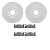 2502-54003 Geoperformance Drilled/Slotted Rotors w/5000 Advanced Brake Pads Kit, 1992-1995 Ford/Lincoln/Mercury/Mazda, Position: - image 1