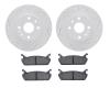 2502-54004 Geoperformance Drilled/Slotted Rotors w/5000 Advanced Brake Pads Kit, 1990-1996 Ford/Lincoln/Mercury/Mazda, Position: - image 1