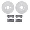 2502-54005 Geoperformance Drilled/Slotted Rotors w/5000 Advanced Brake Pads Kit, 1994-2003 Ford/Lincoln/Mercury/Mazda, Position: - image 1