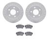 2502-54013 Geoperformance Drilled/Slotted Rotors w/5000 Advanced Brake Pads Kit, 1994-2004 Ford/Lincoln/Mercury/Mazda, Position: - image 1