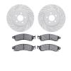 2502-54014 Geoperformance Drilled/Slotted Rotors w/5000 Advanced Brake Pads Kit, 1994-2004 Ford/Lincoln/Mercury/Mazda, Position: - image 1