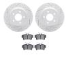 2502-54015 Geoperformance Drilled/Slotted Rotors w/5000 Advanced Brake Pads Kit, 1994-2004 Ford/Lincoln/Mercury/Mazda, Position: - image 1