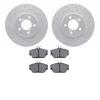 2502-54017 Geoperformance Drilled/Slotted Rotors w/5000 Advanced Brake Pads Kit, 1993-1998 Ford/Lincoln/Mercury/Mazda, Position: - image 1
