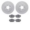 2502-54018 Geoperformance Drilled/Slotted Rotors w/5000 Advanced Brake Pads Kit, 1995-2002 Ford/Lincoln/Mercury/Mazda, Position: - image 1