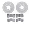 2502-54025 Geoperformance Drilled/Slotted Rotors w/5000 Advanced Brake Pads Kit, 1965-1966 Ford/Lincoln/Mercury/Mazda, Position: - image 1