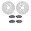 2502-54030 Geoperformance Drilled/Slotted Rotors w/5000 Advanced Brake Pads Kit, 2000-2005 Jaguar, Position: Rear - image 1
