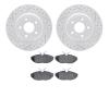 2502-54031 Geoperformance Drilled/Slotted Rotors w/5000 Advanced Brake Pads Kit, 2000-2006 Ford/Lincoln/Mercury/Mazda, Position: - image 1