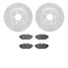 2502-54032 Geoperformance Drilled/Slotted Rotors w/5000 Advanced Brake Pads Kit, 2003-2005 Jaguar, Position: Rear - image 1