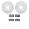 2502-54034 Geoperformance Drilled/Slotted Rotors w/5000 Advanced Brake Pads Kit, 2001-2019 Ford/Lincoln/Mercury/Mazda, Position: - image 1