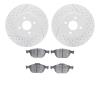 2502-54035 Geoperformance Drilled/Slotted Rotors w/5000 Advanced Brake Pads Kit, 2002-2004 Ford/Lincoln/Mercury/Mazda, Position: - image 1