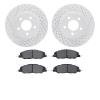 2502-54042 Geoperformance Drilled/Slotted Rotors w/5000 Advanced Brake Pads Kit, 2005-2010 Ford/Lincoln/Mercury/Mazda, Position: - image 1