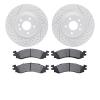 2502-54054 Geoperformance Drilled/Slotted Rotors w/5000 Advanced Brake Pads Kit, 2010-2010 Ford/Lincoln/Mercury/Mazda, Position: - image 1