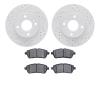 2502-54057 Geoperformance Drilled/Slotted Rotors w/5000 Advanced Brake Pads Kit, 2011-2019 Ford/Lincoln/Mercury/Mazda, Position: - image 1