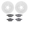 2502-54066 Geoperformance Drilled/Slotted Rotors w/5000 Advanced Brake Pads Kit, 2012-2018 Ford/Lincoln/Mercury/Mazda, Position: - image 1