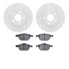 2502-54067 Geoperformance Drilled/Slotted Rotors w/5000 Advanced Brake Pads Kit, 2013-2018 Ford/Lincoln/Mercury/Mazda, Position: - image 1