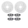 2502-54077 Geoperformance Drilled/Slotted Rotors w/5000 Advanced Brake Pads Kit, 2014-2019 Ford/Lincoln/Mercury/Mazda, Position: - image 1