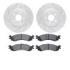 2502-54093 Geoperformance Drilled/Slotted Rotors w/5000 Advanced Brake Pads Kit, 2011-2012 Ford/Lincoln/Mercury/Mazda, Position: - image 1