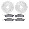 2502-54094 Geoperformance Drilled/Slotted Rotors w/5000 Advanced Brake Pads Kit, 2011-2019 Ford/Lincoln/Mercury/Mazda, Position: - image 1