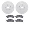 2502-54110 Geoperformance Drilled/Slotted Rotors w/5000 Advanced Brake Pads Kit, 1995-2002 Ford/Lincoln/Mercury/Mazda, Position: - image 1