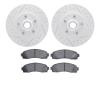 2502-54111 Geoperformance Drilled/Slotted Rotors w/5000 Advanced Brake Pads Kit, 2003-2011 Ford/Lincoln/Mercury/Mazda, Position: - image 1