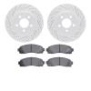 2502-54139 Geoperformance Drilled/Slotted Rotors w/5000 Advanced Brake Pads Kit, 2003-2005 Ford/Lincoln/Mercury/Mazda, Position: - image 1