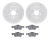 2502-54169 Geoperformance Drilled/Slotted Rotors w/5000 Advanced Brake Pads Kit, 2005-2012 Ford/Lincoln/Mercury/Mazda, Position: - image 1