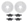2502-54170 Geoperformance Drilled/Slotted Rotors w/5000 Advanced Brake Pads Kit, 2008-2012 Ford/Lincoln/Mercury/Mazda, Position: - image 1