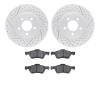 2502-54173 Geoperformance Drilled/Slotted Rotors w/5000 Advanced Brake Pads Kit, 2009-2012 Ford/Lincoln/Mercury/Mazda, Position: - image 1