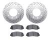 2502-54177 Geoperformance Drilled/Slotted Rotors w/5000 Advanced Brake Pads Kit, 2010-2012 Ford/Lincoln/Mercury/Mazda, Position: - image 1