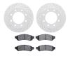 2502-54178 Geoperformance Drilled/Slotted Rotors w/5000 Advanced Brake Pads Kit, 2006-2010 Ford/Lincoln/Mercury/Mazda, Position: - image 1