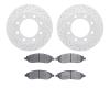 2502-54180 Geoperformance Drilled/Slotted Rotors w/5000 Advanced Brake Pads Kit, 2005-2007 Ford/Lincoln/Mercury/Mazda, Position: - image 1