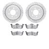 2502-54193 Geoperformance Drilled/Slotted Rotors w/5000 Advanced Brake Pads Kit, 2007-2012 Ford/Lincoln/Mercury/Mazda, Position: - image 1