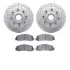2502-54196 Geoperformance Drilled/Slotted Rotors w/5000 Advanced Brake Pads Kit, 2006-2012 Ford/Lincoln/Mercury/Mazda, Position: - image 1