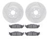 2502-54203 Geoperformance Drilled/Slotted Rotors w/5000 Advanced Brake Pads Kit, 2009-2010 Ford/Lincoln/Mercury/Mazda, Position: - image 1