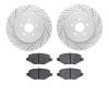 2502-54213 Geoperformance Drilled/Slotted Rotors w/5000 Advanced Brake Pads Kit, 2013-2019 Ford/Lincoln/Mercury/Mazda, Position: - image 1