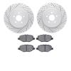 2502-54214 Geoperformance Drilled/Slotted Rotors w/5000 Advanced Brake Pads Kit, 2013-2019 Ford/Lincoln/Mercury/Mazda, Position: - image 1