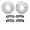 2502-54216 Geoperformance Drilled/Slotted Rotors w/5000 Advanced Brake Pads Kit, Fits Select Ford/Lincoln/Mercury/Mazda, Positio - image 1