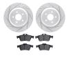 2502-54243 Geoperformance Drilled/Slotted Rotors w/5000 Advanced Brake Pads Kit, 2016-2018 Ford/Lincoln/Mercury/Mazda, Position: - image 1