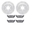 2502-54249 Geoperformance Drilled/Slotted Rotors w/5000 Advanced Brake Pads Kit, 2018-2021 Ford/Lincoln/Mercury/Mazda, Position: - image 1