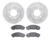 2502-54261 Geoperformance Drilled/Slotted Rotors w/5000 Advanced Brake Pads Kit, Fits Select Ford/Lincoln/Mercury/Mazda, Positio - image 1