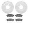 2502-54262 Geoperformance Drilled/Slotted Rotors w/5000 Advanced Brake Pads Kit, Fits Select Ford/Lincoln/Mercury/Mazda, Positio - image 1
