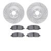 2502-54264 Geoperformance Drilled/Slotted Rotors w/5000 Advanced Brake Pads Kit, Fits Select Ford/Lincoln/Mercury/Mazda, Positio - image 1