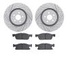 2502-55002 Geoperformance Drilled/Slotted Rotors w/5000 Advanced Brake Pads Kit, 2017-2020 Ford/Lincoln/Mercury/Mazda, Position: - image 1