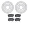 2502-58009 Geoperformance Drilled/Slotted Rotors w/5000 Advanced Brake Pads Kit, 1999-2003 Acura/Honda, Position: Rear - image 1
