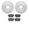 2502-58012 Geoperformance Drilled/Slotted Rotors w/5000 Advanced Brake Pads Kit, 2003-2011 Acura/Honda, Position: Rear - image 1